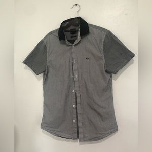 Armani exchange Men's short sleeves black and white casual size S